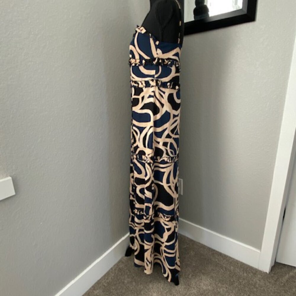 BIRD and KNOLL Connie Button Front Tiered Maxi Resort Sundress XS - Picture 7 of 13